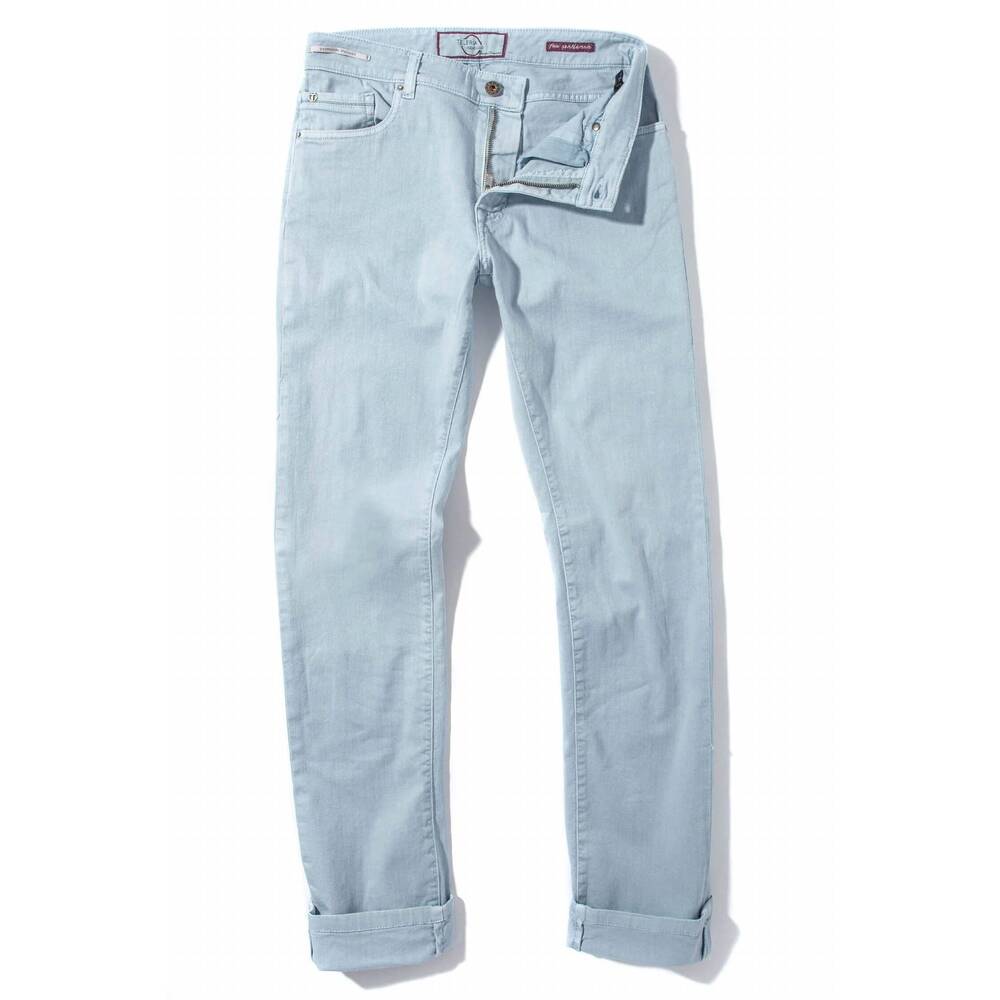 NEW TELERIA ZED men's cobra five-pocket jean in blue ice